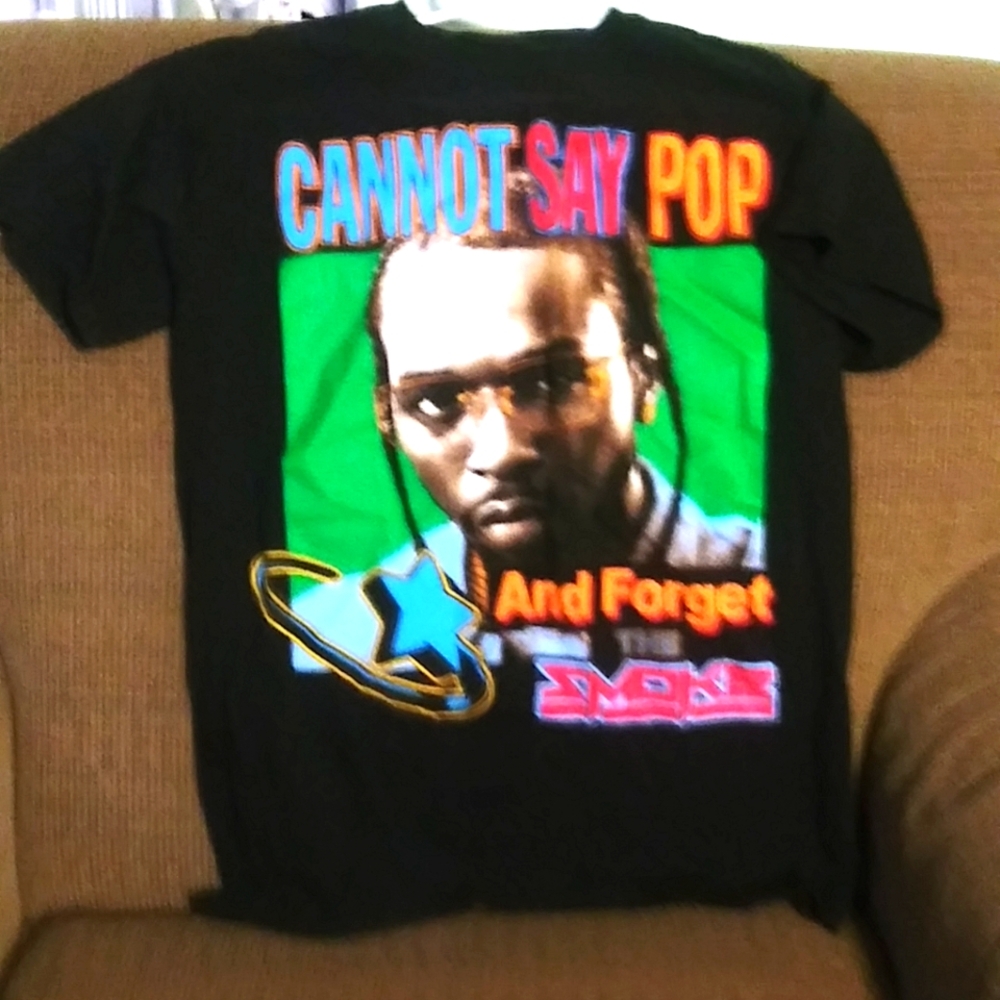 Pop Smoke "Cannot Say Pop And Forget The Smoke" Booty & Basketball Tees Medium